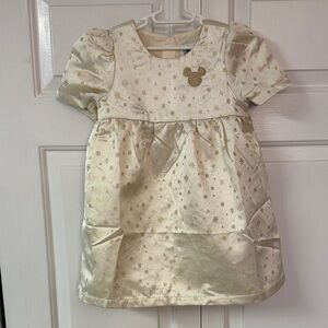 Disney Cream and Gold Patterned Dress